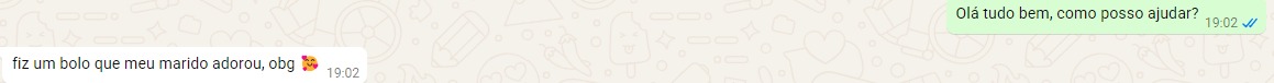Review de cliente sobre o eBook de receitas